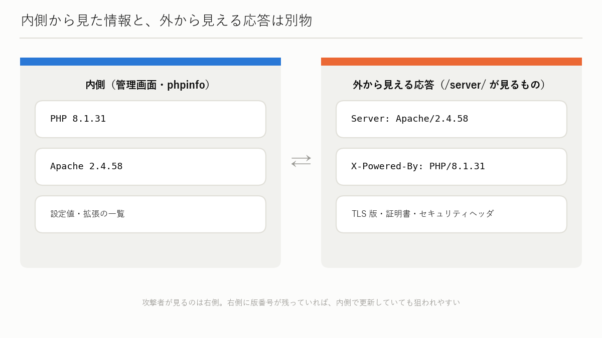 図解: sitescouter.net の /server/ で「外から見える版」を確認する